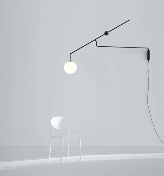 Malamata Lampa Ścienna Matt Black - Luceplan