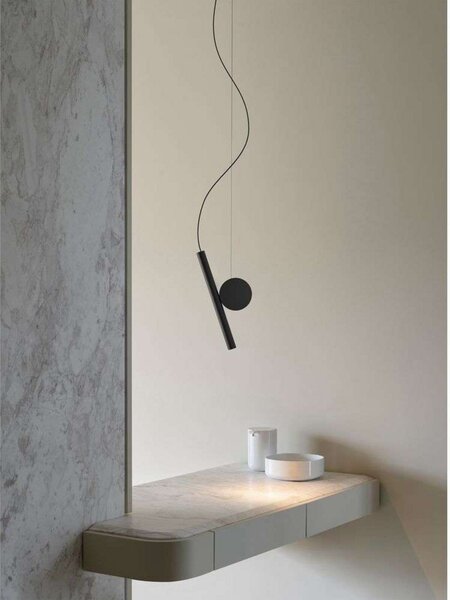 Lampa Wisząca Luceplan, czarny, jadalnia, aluminium