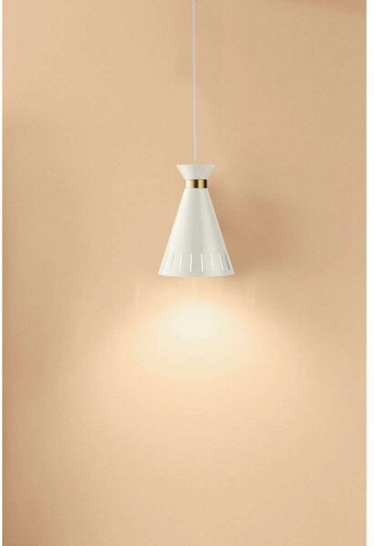Lampa Wisząca Warm Nordic, Cone, ściemnialny, biały, kuchnia, metal, vintage