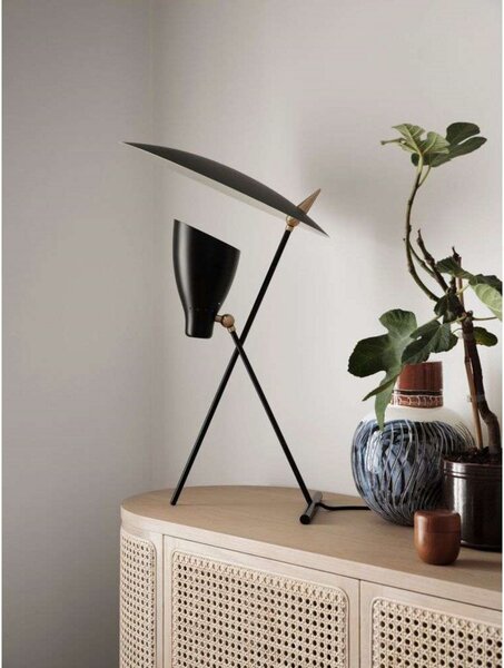Lampa Stołowa Warm Nordic, Silhouette, czarny, salon, metal, design
