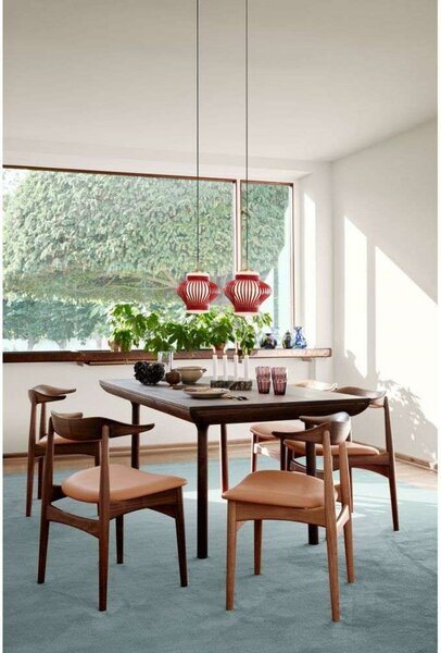 Lampa Wisząca Warm Nordic, Opal Lamella, ściemnialny, czerwony, jadalnia, metal, vintage