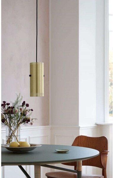 Lampa Wisząca Warm Nordic, Trombone Cylinder, ściemnialny, złoty | mosiężny, salon, metal, design
