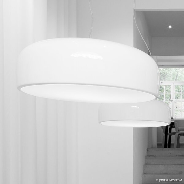 Lampa Wisząca FLOS, Smithfield, ściemnialny, biały, salon, metal, design