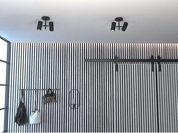 Lampa Sufitowa Herstal, czarny, salon, metal
