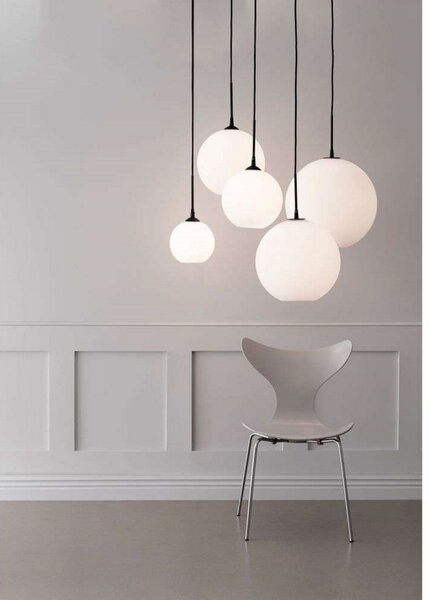Lampa Wisząca Belid, ściemnialny, czarny, jadalnia, szkło
