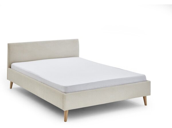 Beżowe tapicerowane łóżko dwuosobowe bez stelaża 140x200 cm Wicki – Meise Möbel