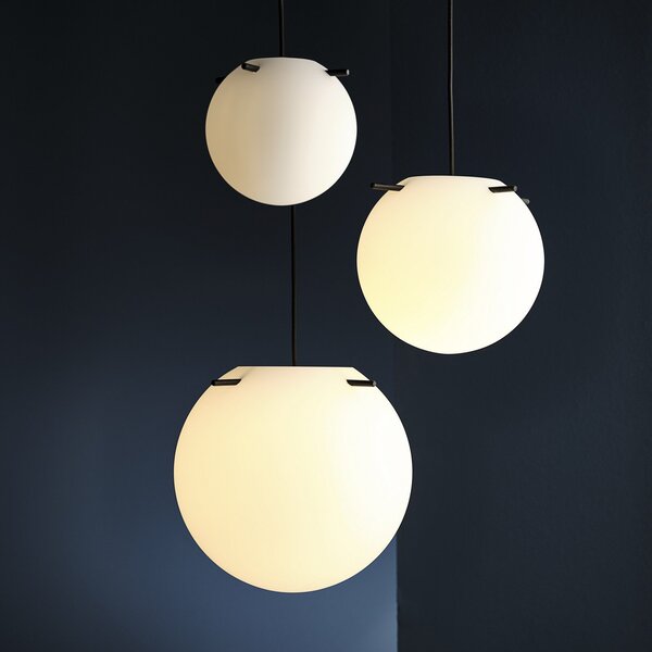 Lampa Wisząca FRANDSEN, Koi, ściemnialny, biały, salon, szkło, design