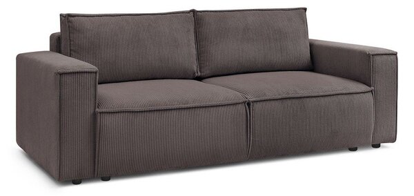 Szarobrązowa sztruksowa rozkładana sofa 245 cm Nihad – Bobochic Paris