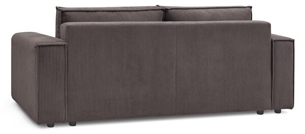 Szarobrązowa sztruksowa rozkładana sofa 245 cm Nihad – Bobochic Paris