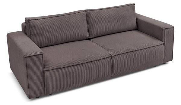Szarobrązowa sztruksowa rozkładana sofa 245 cm Nihad – Bobochic Paris