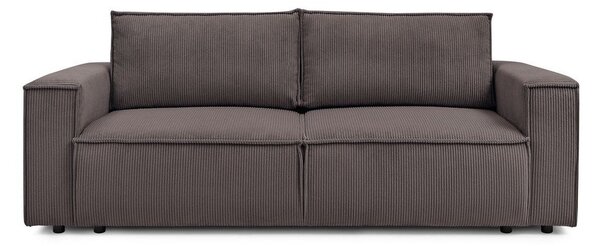 Szarobrązowa sztruksowa rozkładana sofa 245 cm Nihad – Bobochic Paris