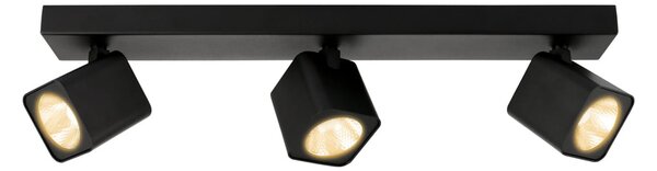 AVEIRO kwadratowe czarne spoty LED 3x5W 4000K regulowane SPL-31981-3B-BK