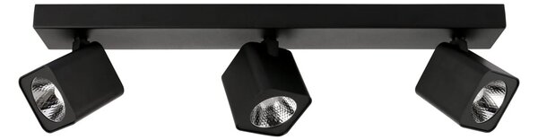 AVEIRO kwadratowe czarne spoty LED 3x5W 4000K regulowane SPL-31981-3B-BK
