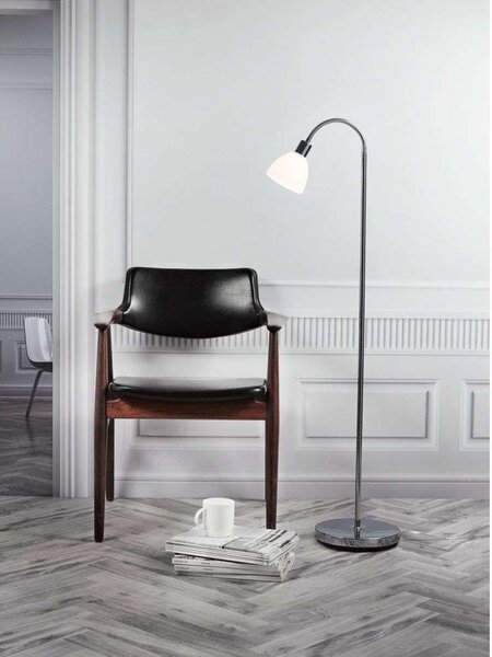 Lampa Podłogowa Nordlux, metaliczny, salon, szkło