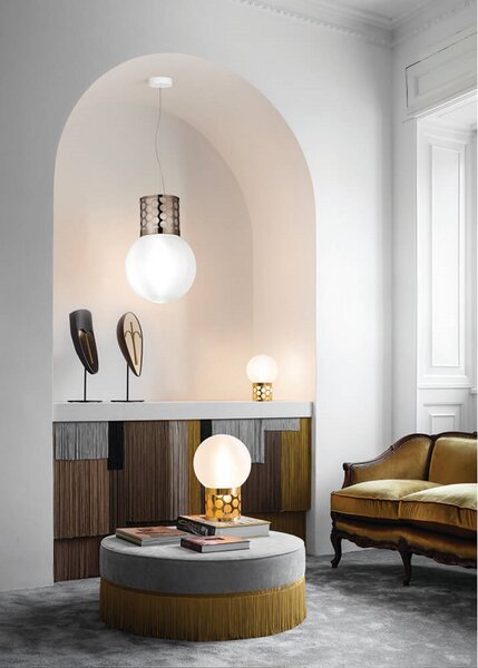 Lampa Wisząca Slamp, szary, salon, tworzywo sztuczne