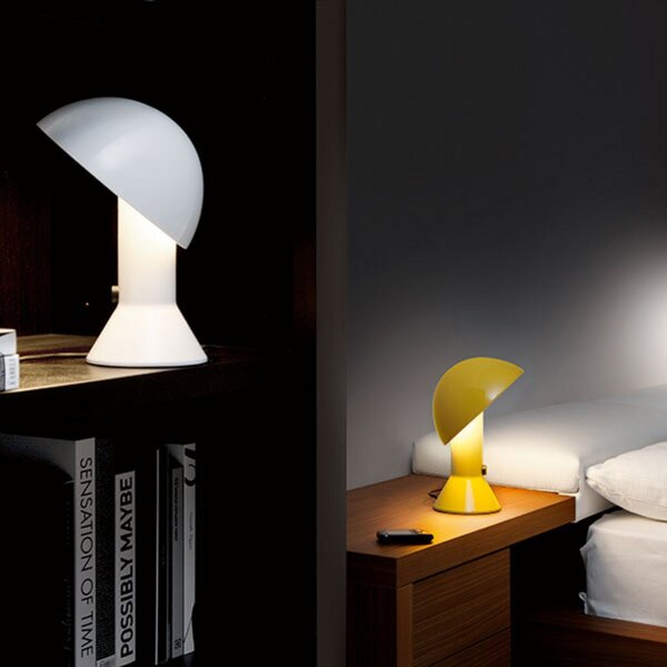 Lampa Stołowa Martinelli Luce, Elmetto, żółty, salon, tworzywo sztuczne, design