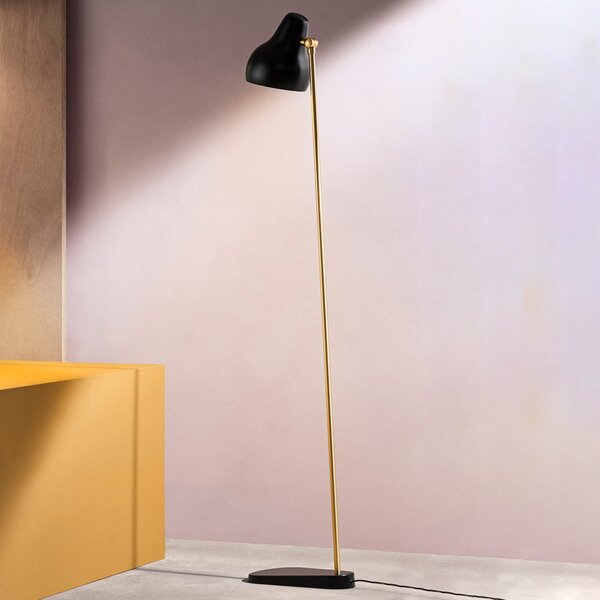 Lampa Podłogowa Louis Poulsen, VL38, ściemnialny, czarny, salon, metal, design