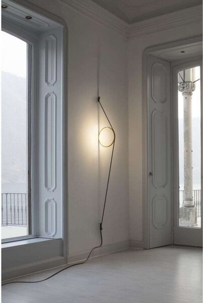 Lampa Ścienna FLOS, ściemnialny, szary, salon, aluminium