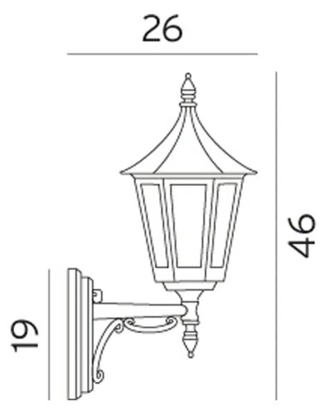 Rimini/Milano Up Zewnętrzna Lampa Ścienna Czarna - Norlys