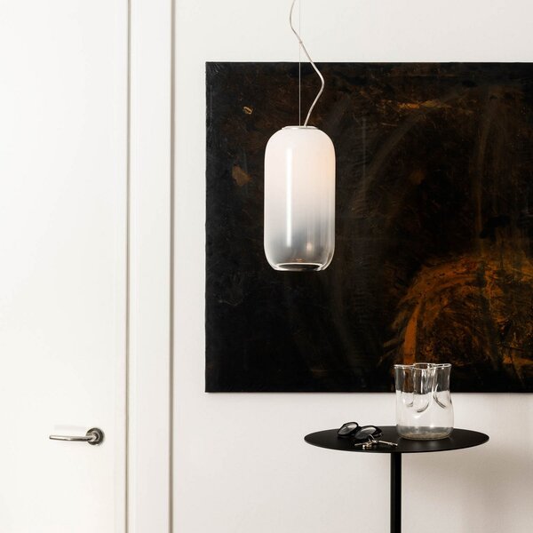 Lampa Wisząca Artemide, Gople, ściemnialny, biały, salon, szkło, design