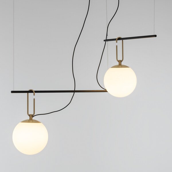 Lampa Wisząca Artemide, nh S3 2, ściemnialny, złoty | mosiężny, salon, metal, design