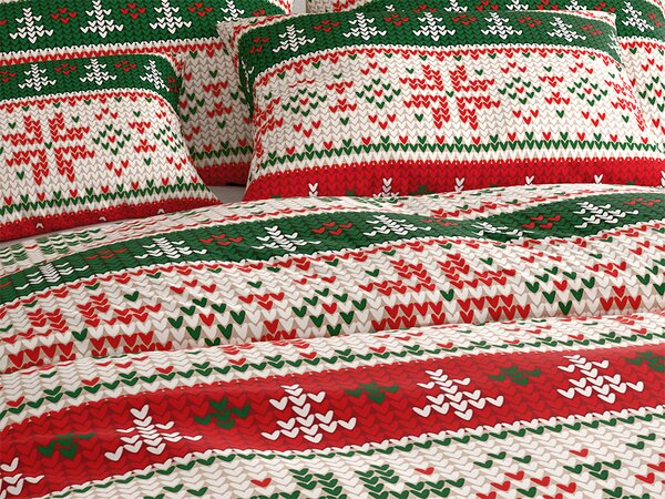 Pościel z mikrofibry FROSTED CHRISTMAS kolorowa Rozmiar pościeli: 70 x 90 cm | 140 x 220 cm