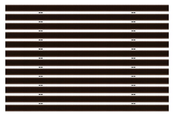 Clean Rubber 50 x 80 cm - wycieraczka aluminiowa 12 mm brązowy Brak