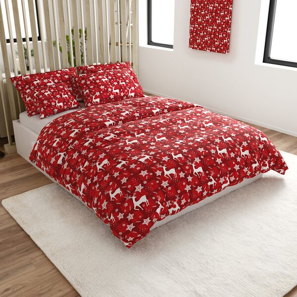 Pościel z mikrofibry VELVET CHRISTMAS czerwone Rozmiar pościeli: 70 x 90 cm | 140 x 220 cm
