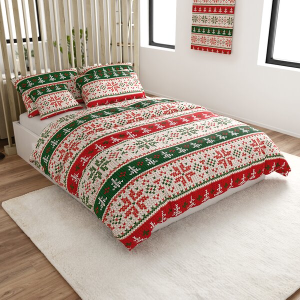 Pościel z mikrofibry FROSTED CHRISTMAS kolorowa Rozmiar pościeli: 70 x 90 cm | 140 x 220 cm
