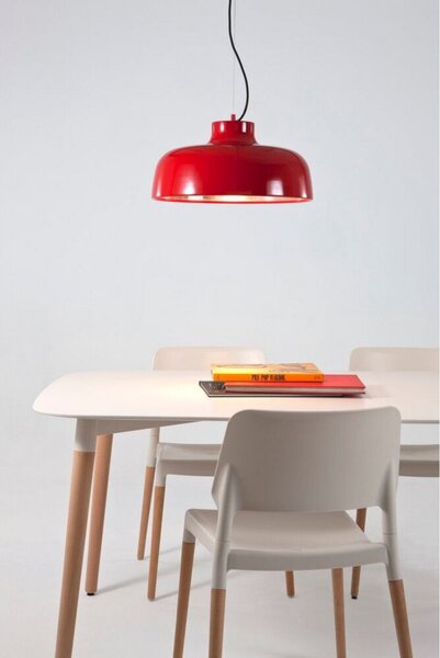 Lampa Wisząca Santa & Cole, ściemnialny, czerwony, jadalnia, aluminium