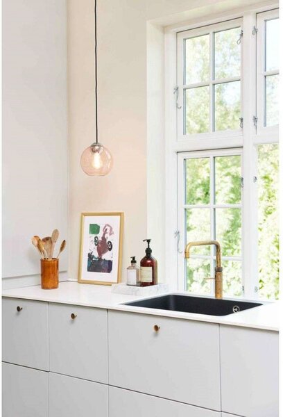 Lampa Wisząca Halo Design, pudrowy róż, jadalnia, metal