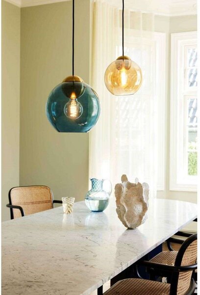 Lampa Wisząca Halo Design, niebieski, jadalnia, metal