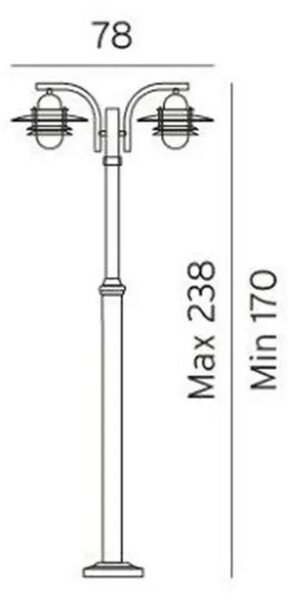 Zewnętrzna Lampa Norlys, czarny, taras, aluminium