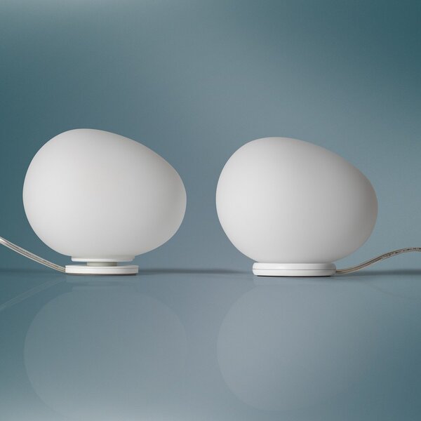 Lampa Stołowa Foscarini, Gregg piccola, ściemnialny, biały, salon, szkło, design