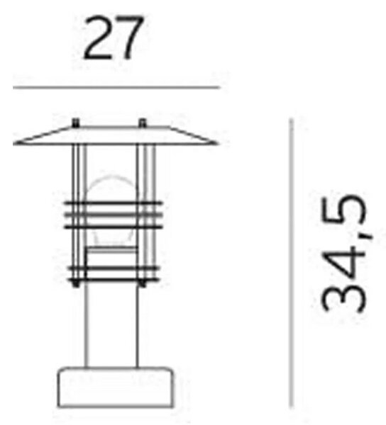 Zewnętrzna Lampa Norlys, metaliczny, taras, aluminium