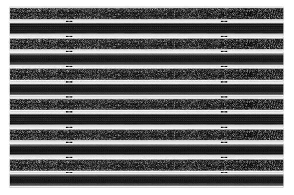 Clean Ryps - Rubber 40 x 60 cm - wycieraczka obiektowa 12 mm czarny Brak