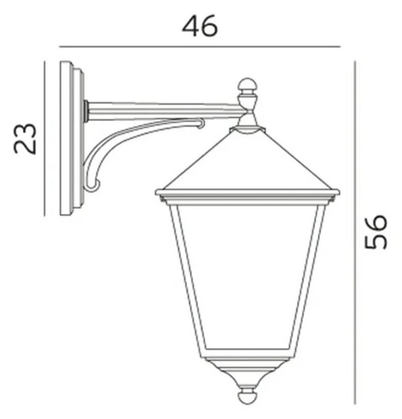 London Down Zewnętrzna Lampa Ścienna Duża Biała - Norlys