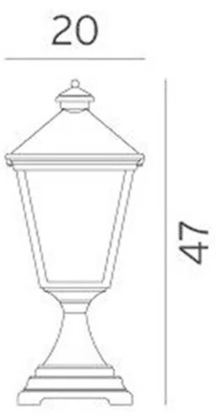 London Zewnętrzna Lampa Nocna Mała Czarna - Norlys