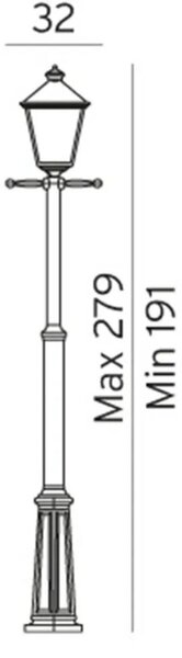 Zewnętrzna Lampa Norlys, London 1, ściemnialny, biały, aluminium