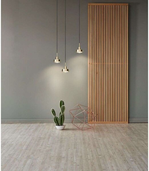 Lampa Wisząca ANTIDARK, złoty | mosiężny, salon, aluminium