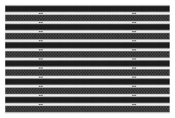 Clean Rubber-Scrub 40 x 60 cm - wycieraczka systemowa 12 mm czarny Brak