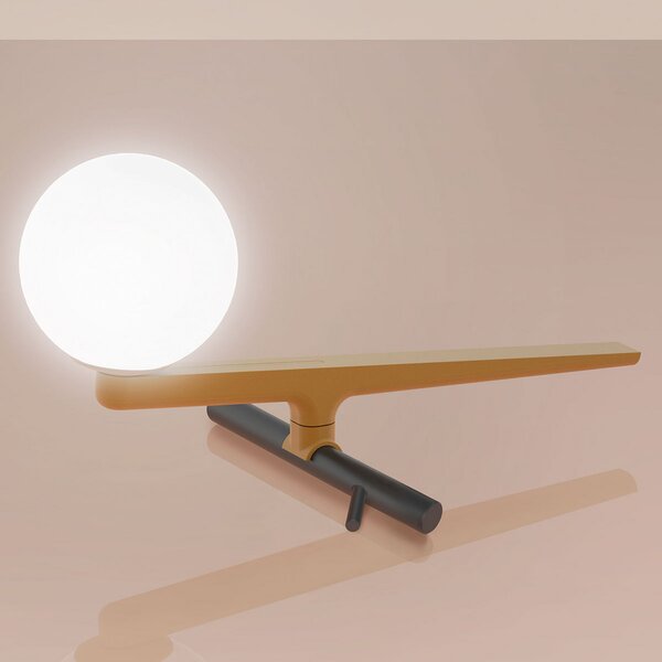 Lampa Stołowa Artemide, Yanzi, ściemnialny, złoty | mosiężny, salon, metal, design