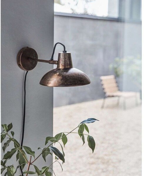 Lampa Ścienna House Doctor, brąz rdzawy, salon, metal