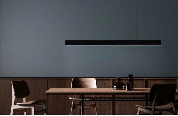 Lampa Wisząca ANTIDARK, ściemnialny, czarny, salon, aluminium