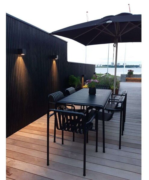 Zewnętrzna Lampa ANTIDARK, ściemnialny, czarny, taras, aluminium