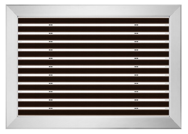 Clean Rubber 60 x 90 cm - wycieraczka aluminiowa z profilem najazdowym 12 mm brązowy