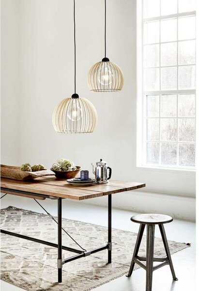 Lampa Wisząca Nordlux, drewniany, salon, drewno