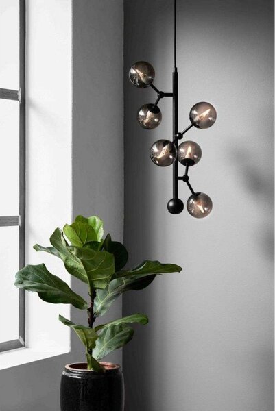 Lampa Wisząca Halo Design, szary, jadalnia, metal