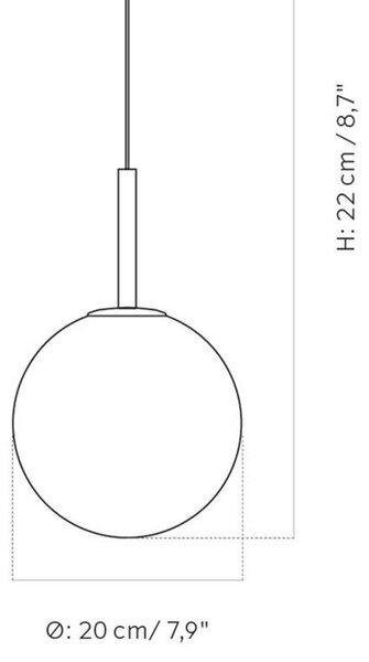 Lampa Wisząca Audo Copenhagen, TR Bulb, ściemnialny, biały, salon, szkło, design