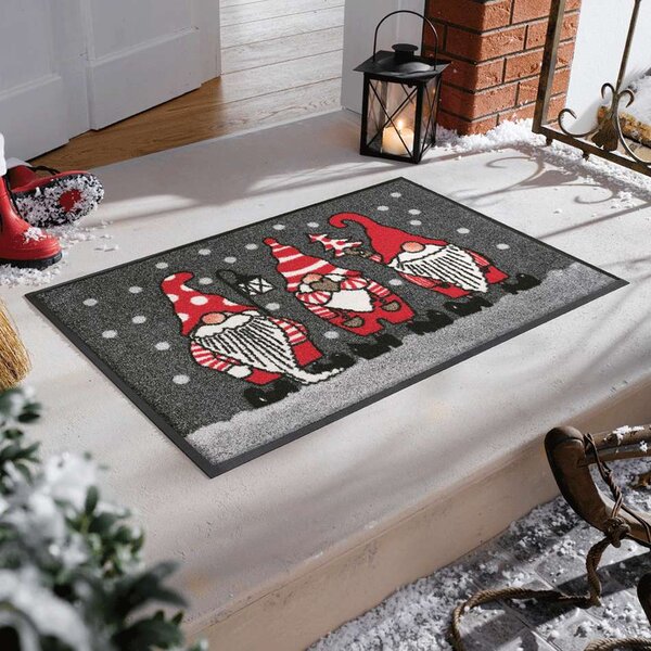 Wycieraczka Winter Gnomes Grey 40 x 60 cm